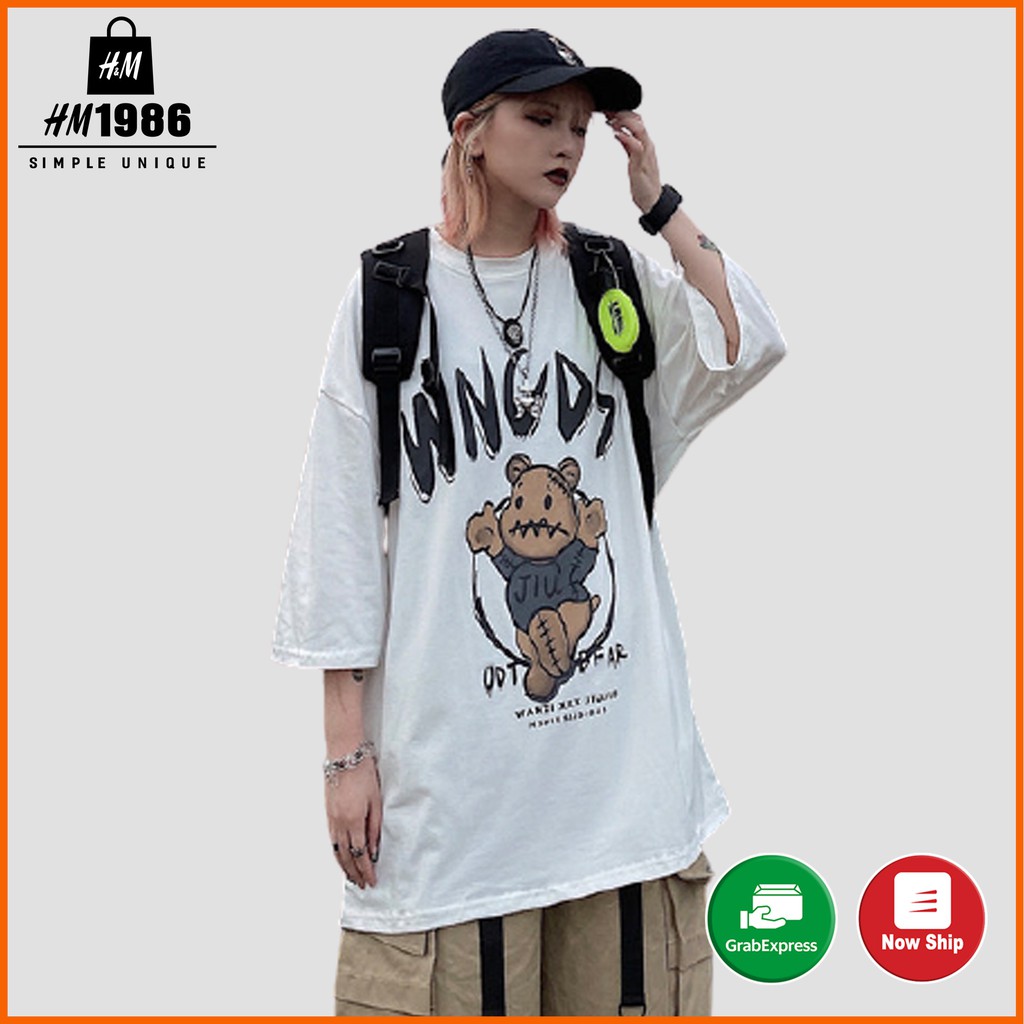Áo thun tay lỡ form rộng unisex HM1986 3023
