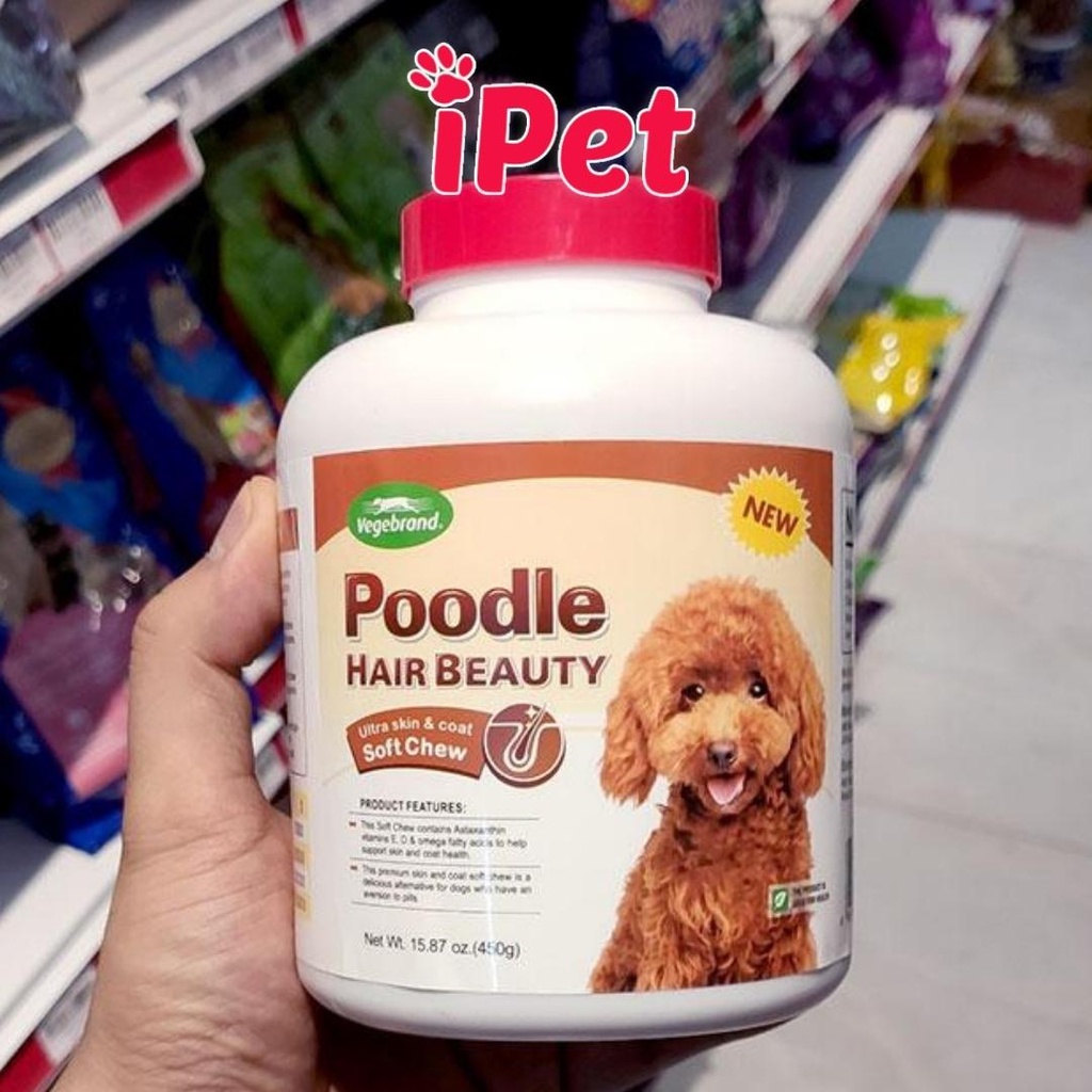 Viên nhai dưỡng lông cho chó Poodle Hair Beauty - iPet Shop