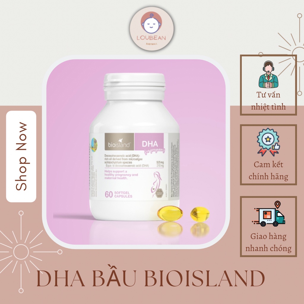 DHA Bioisland Úc 60 viên cho bà bầu và mẹ sau sinh cho con bú