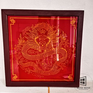 Tranh Rồng có đèn Led