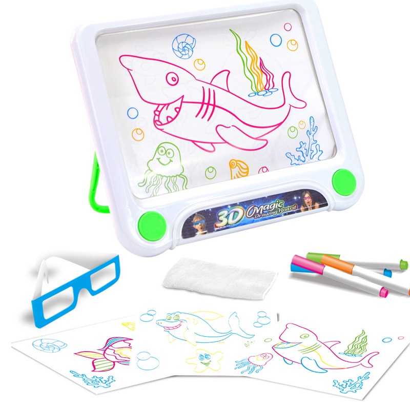 Bảng vẽ ma thuật ánh sáng 3D, màn hình vẽ tranh graffiti ba chiều