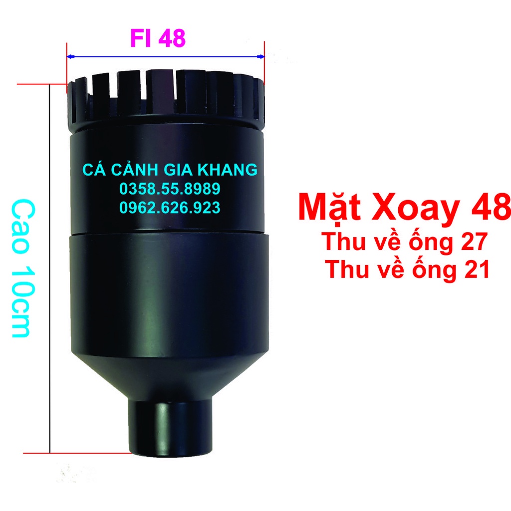 Hút mặt xoay, hút mặt trơn fi 48 fi60 dùng cho dòng bơm atman 305s 306s 105s 106s, Baoyu 103 104 105, periha 4200 5200..
