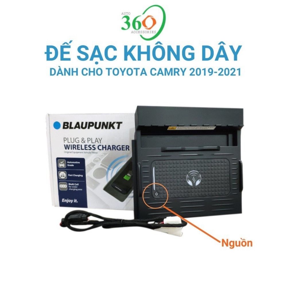 Đế sạc không dây, dock sạc không dây Blaupunkt dành cho Toyota Camry 2019-2021