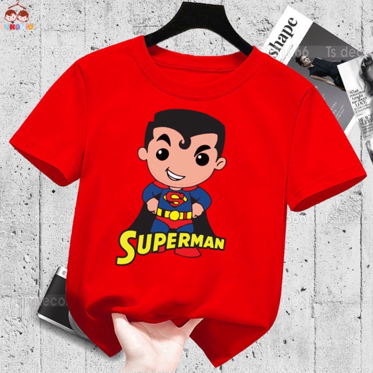 ( Km ) Áo thun trẻ em hình cậu bé superman( Bé trai và gái).áo cho bé từ 6kg-30kg.AL47.