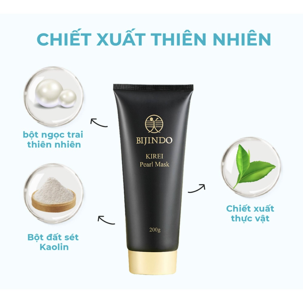 Mặt Nạ Ngọc Trai Trắng Da BIJINDO KIREI Nuôi Dưỡng Cấp Ẩm Sâu Tái Tạo Độ Đàn Hồi 200g