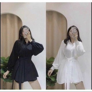 (SHOP BIGSIZE nữ 50-90kg) Set áo sơ mi bigsize nữ form rộng dáng dài - kèm quần BIGSIZE 60-90kg (có size)