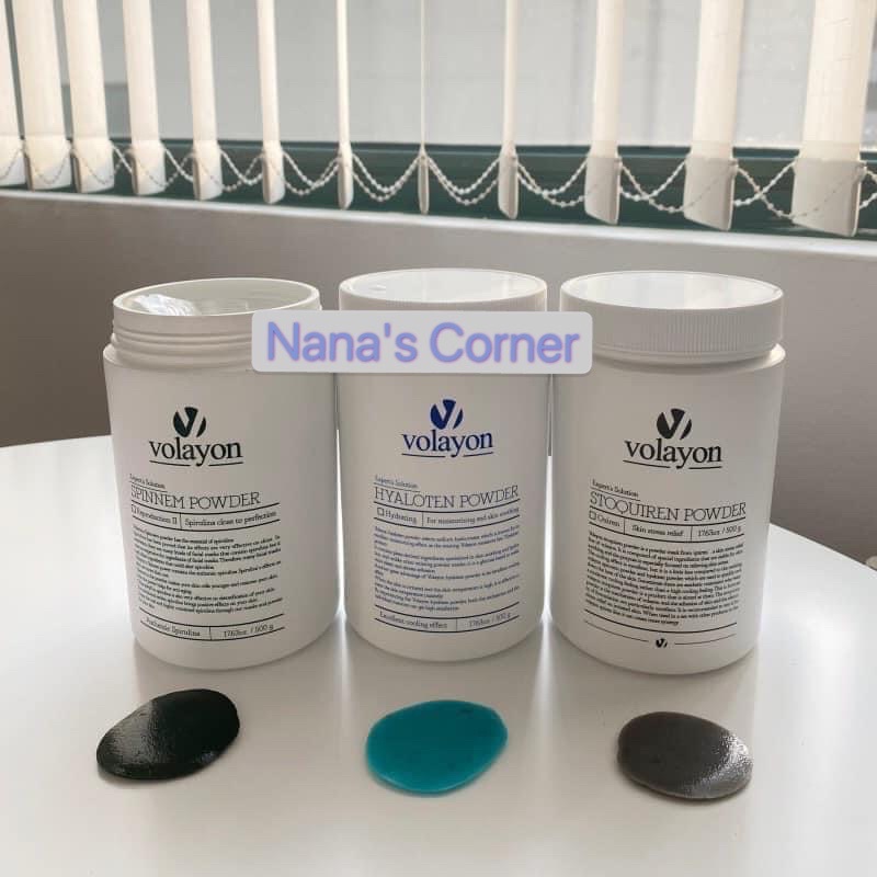 [Hot New] Bộ Ba Mặt Nạ Tảo Xoắn & Mặt Nạ Hyaloten Volayon Fullsize 500g