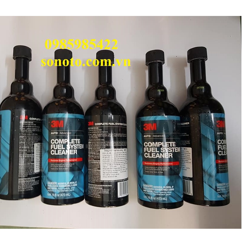 Xúc béc bình xăng, dầu Diesel ô tô 3M Complete Fuel System Cleaner 08813