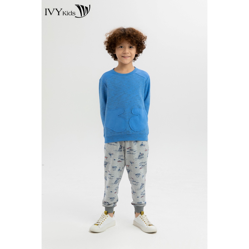 Áo thun dài tay bé trai IVY moda MS 58K1165