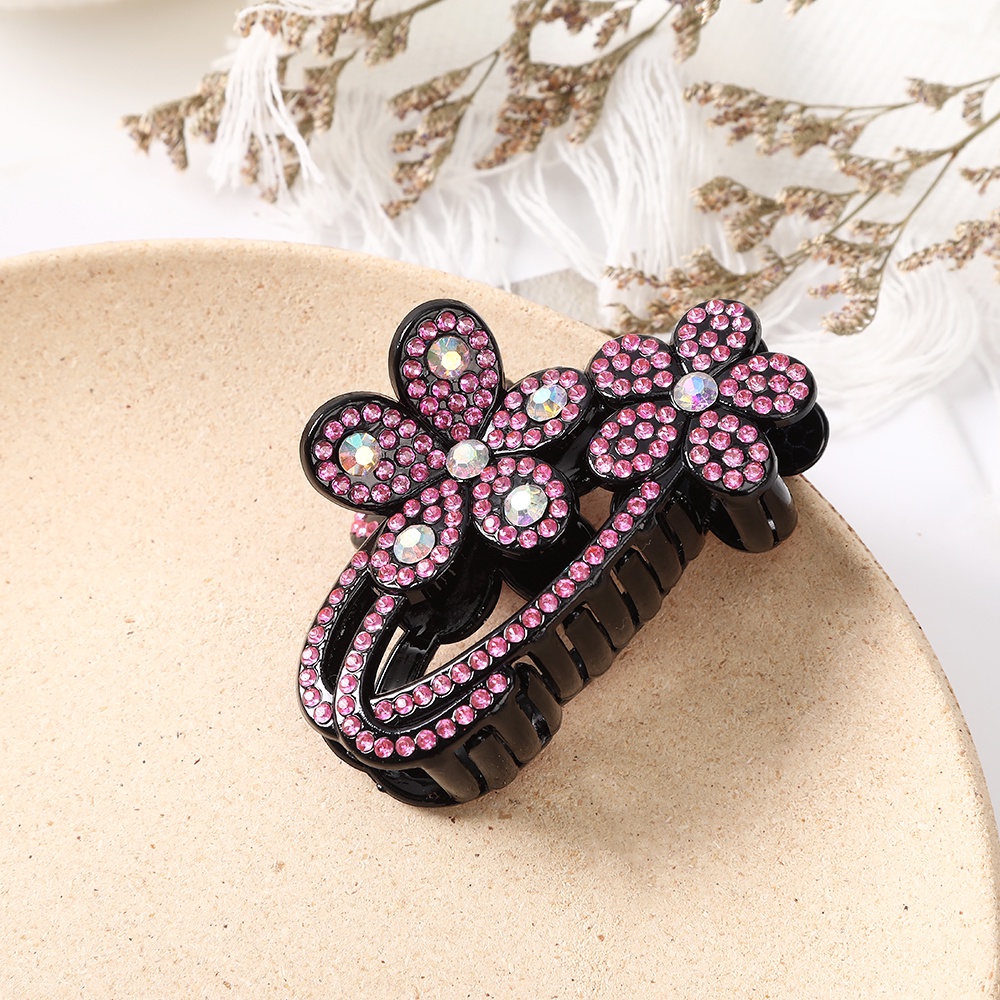 Kẹp tóc HAIMEIKANG hình bông hoa đính đá phong cách Hàn Quốc thời trang cho nữ
