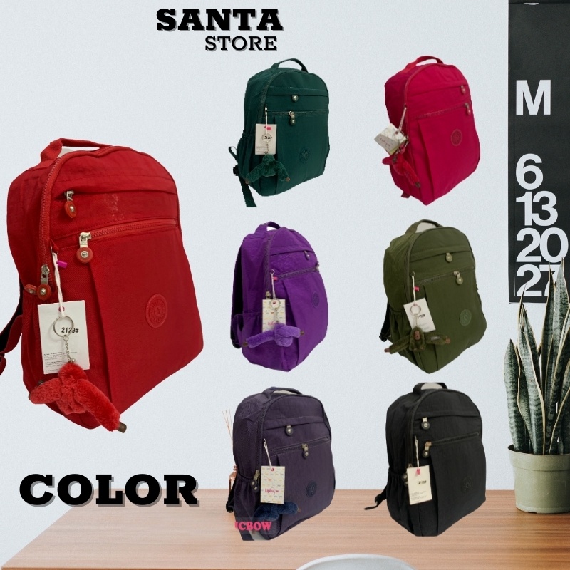 Balo vải dù thời trang nữ Kipling KL2129 đi học cao cấp SANTA STORE  Ulzzang Hàn Quốc nhiều ngăn xinh xắn đựng Laptop