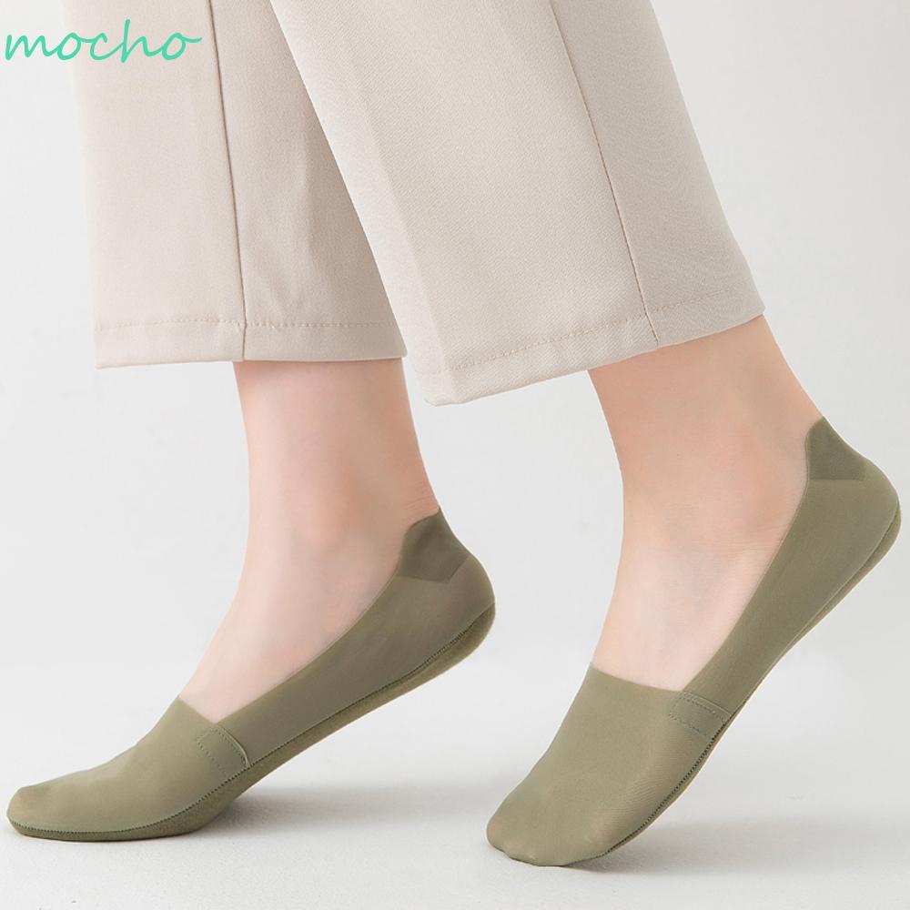 Vớ Thuyền Vải Lụa Lạnh Mỏng Tàng Hình Chống Trượt Nhiều Màu Sắc Thời Trang Mùa Hè Cho Nữ