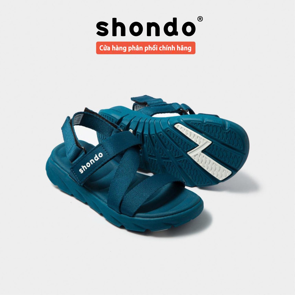 [Mua Kèm Áo Thun 0Đ] Giày Sandals SHONDO F6 Sport Chính Hãng - F6S303 Màu Xanh Navy