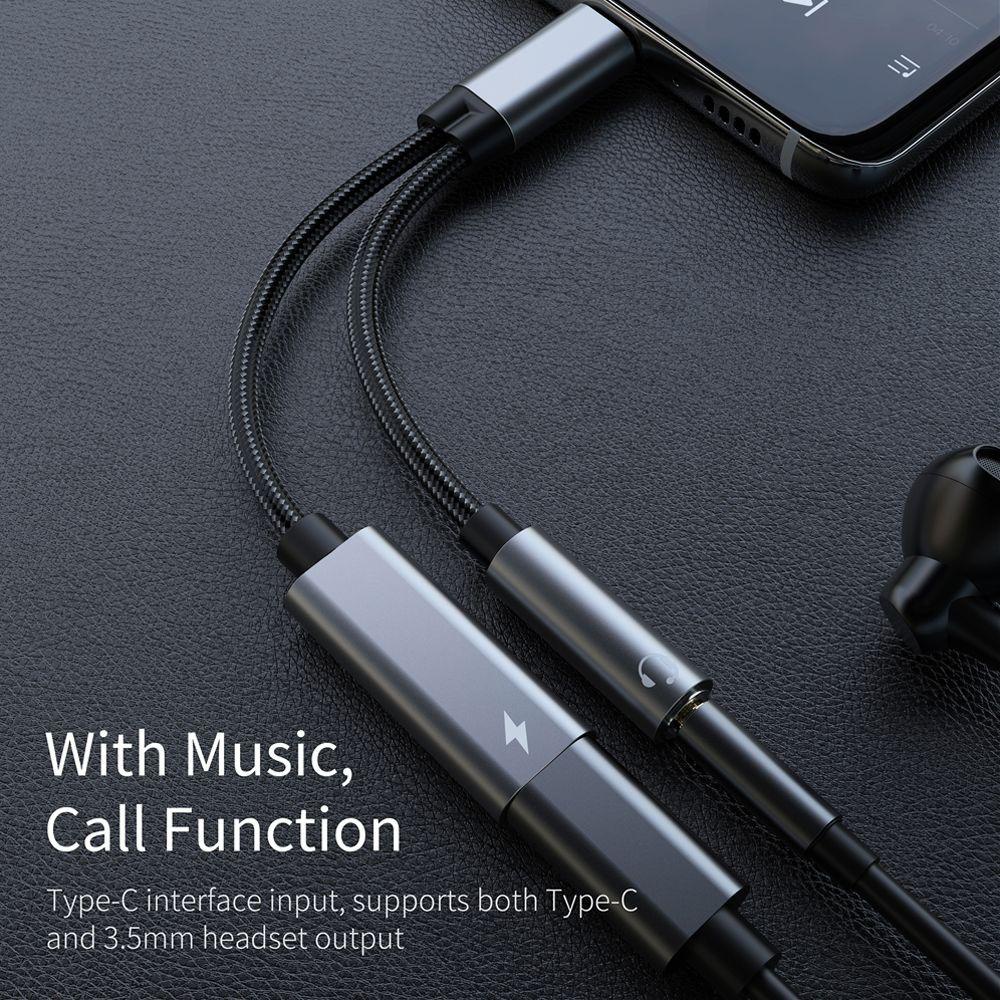 Đầu Chia Cổng Âm Thanh Type-C 60W PD Sạc Nhanh Cho Samsung Huawei Xiaomi