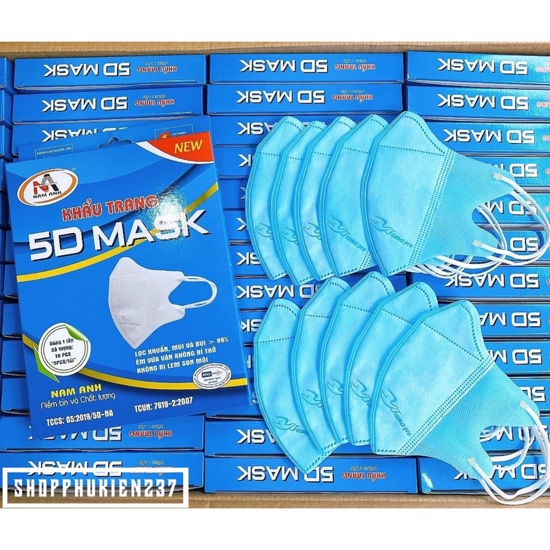 Hộp 10 cái khẩu trang 5D mask thuộc công ty Nam Anh Sài Gòn