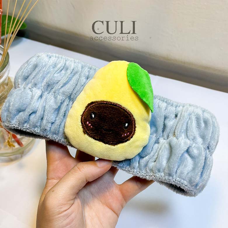 Băng đô rửa mặt, Bờm cài tóc hình trái bơ siêu cute, style Hàn Quốc xinh xắn