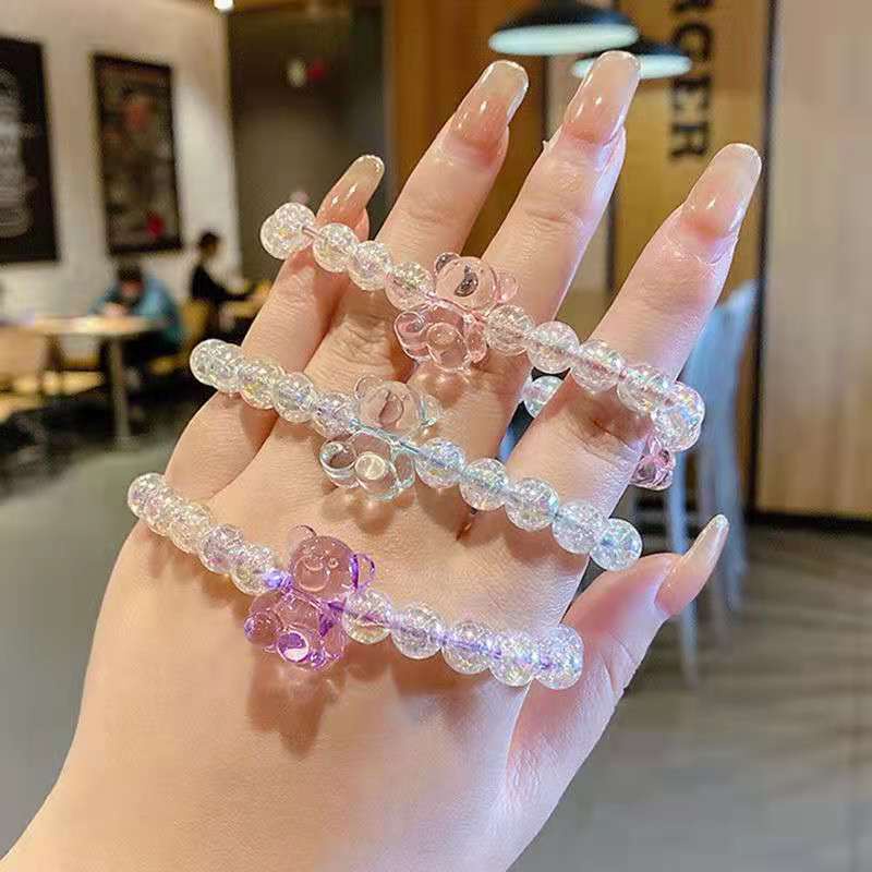 Dễ Thương Dây Cột Tóc Hình Gấu Đính Hạt Pha Lê Xinh Xắn Cho Bé Gái | BigBuy360 - bigbuy360.vn