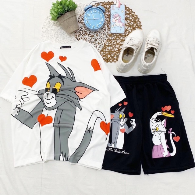 Set Cartoon Xinh Xắn/Đồ Bộ Hoạt Hình Ảnh Thật