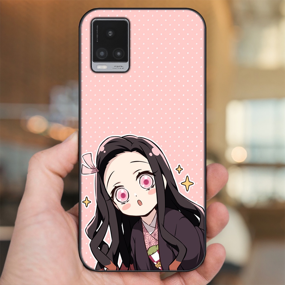 Ốp lưng Vivo V20 viền đen in hình Nezuko Kimetsu no Yaiba