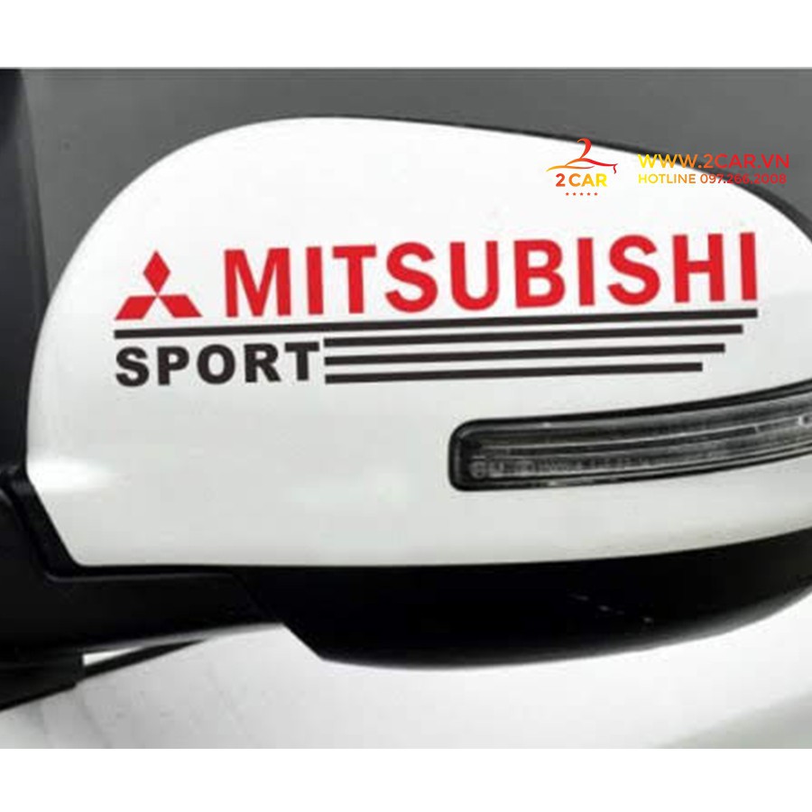 Tem dán decal gương xe MITSUBISHI