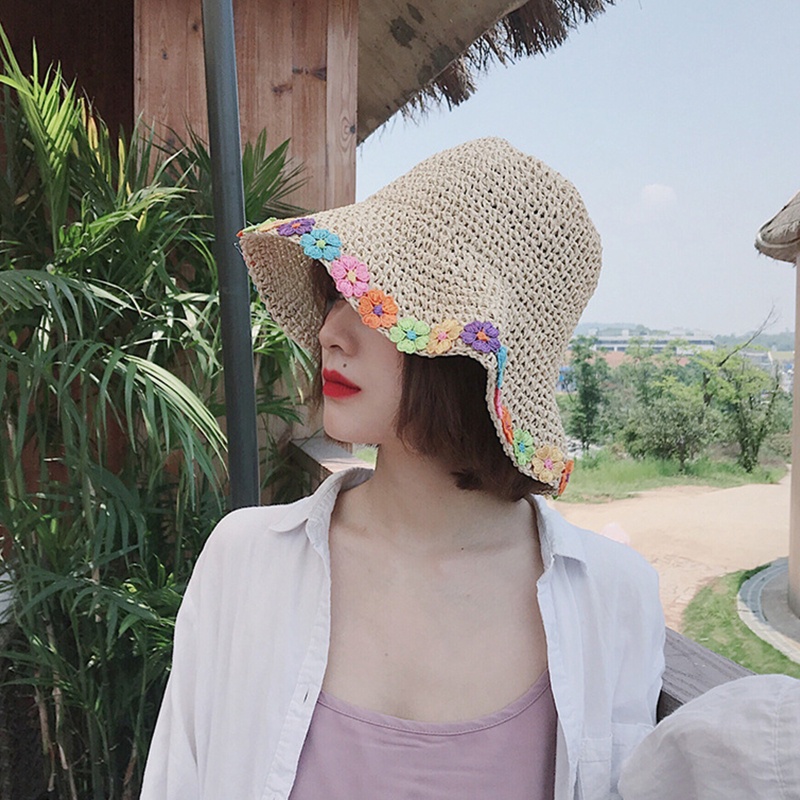 Nón Cối Rộng Vành Thời Trang Đi Biển Cho Nữ
