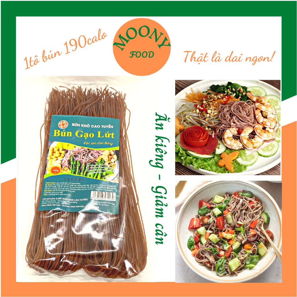 Bún gạo lứt ăn kiêng hỗ trợ giảm cân gói trọng lượng 500G