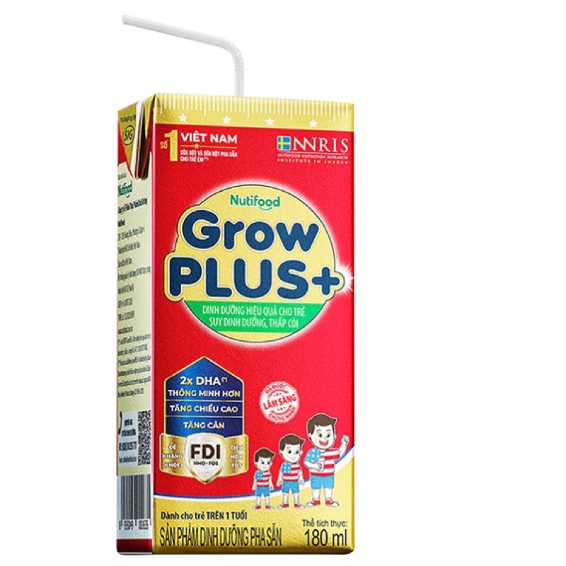 Thùng 48hộp sữa bột pha sẵn Grow Plus Đỏ 180ml-HSD luôn mới