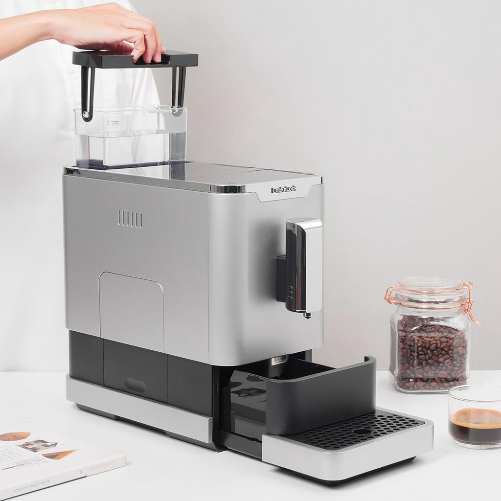 Máy pha cà phê Lock&amp;Lock Espresso Coffee Machine EJC636 2 màu 5 cấp độ xay