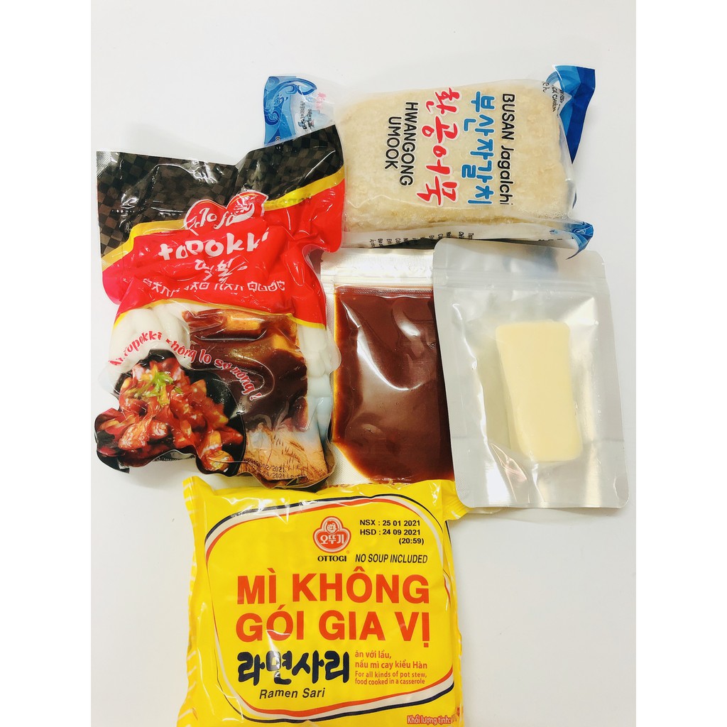 Combo 1kg bánh gạo Jofood kèm 1 gói mì otogi 110g kèm 100g nước sốt