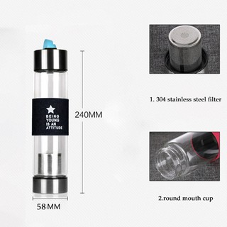 Bình thủy tinh pha trà có lọc trà 450ml cao cấp
