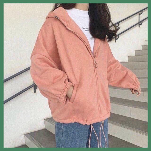 Áo Khoác Hoodie Zip Nỉ Bông Khóa Kéo Cánh Dơi Form Rộng Trơn Basic Nam Nữ Oversize - La mode | BigBuy360 - bigbuy360.vn