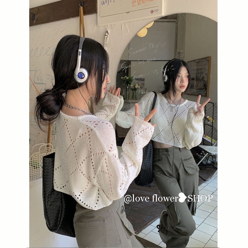 Áo Thun Nữ Tay Dài Cổ Tròn Thời Trang Phong Cách Hàn Quốc