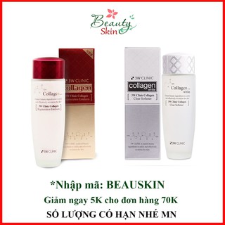 Nước hoa hồng coallagen 3W Clinic Hàn Quốc 150ML CHÍNH HÃNG - Beauty Skin