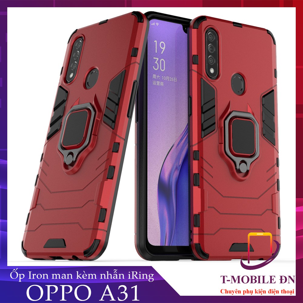 Ốp lưng Oppo A31, Ốp chống sốc Iron Man có giá đỡ nhẫn iring hít Ôtô Bảo vệ viền và Camera cho Oppo A31 | BigBuy360 - bigbuy360.vn