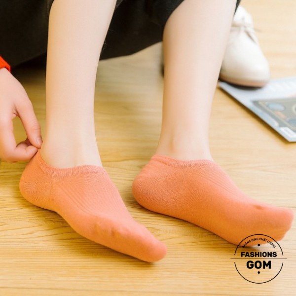 [SET 10 ĐÔI] Tất Nữ Cao Cấp Mẫu Sọc Gân, Vớ Nữ Cổ Ngắn có đệm cao su êm gót, chống tuột - NUCN-CC-03