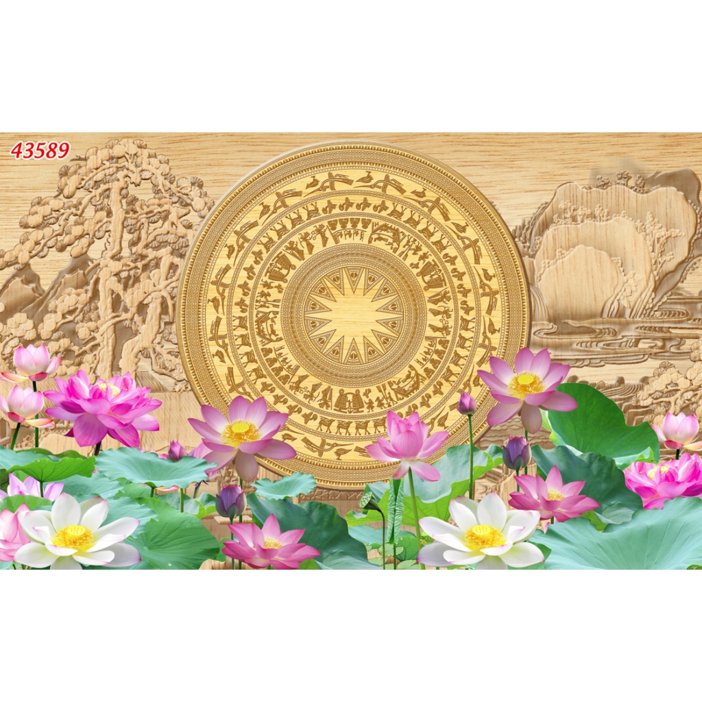 Tranh dán tường 3d trang trí cho phòng thờ