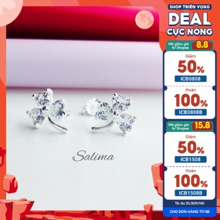 Bông tai Salima- Bông tai cỏ 3 lá Bạc ta