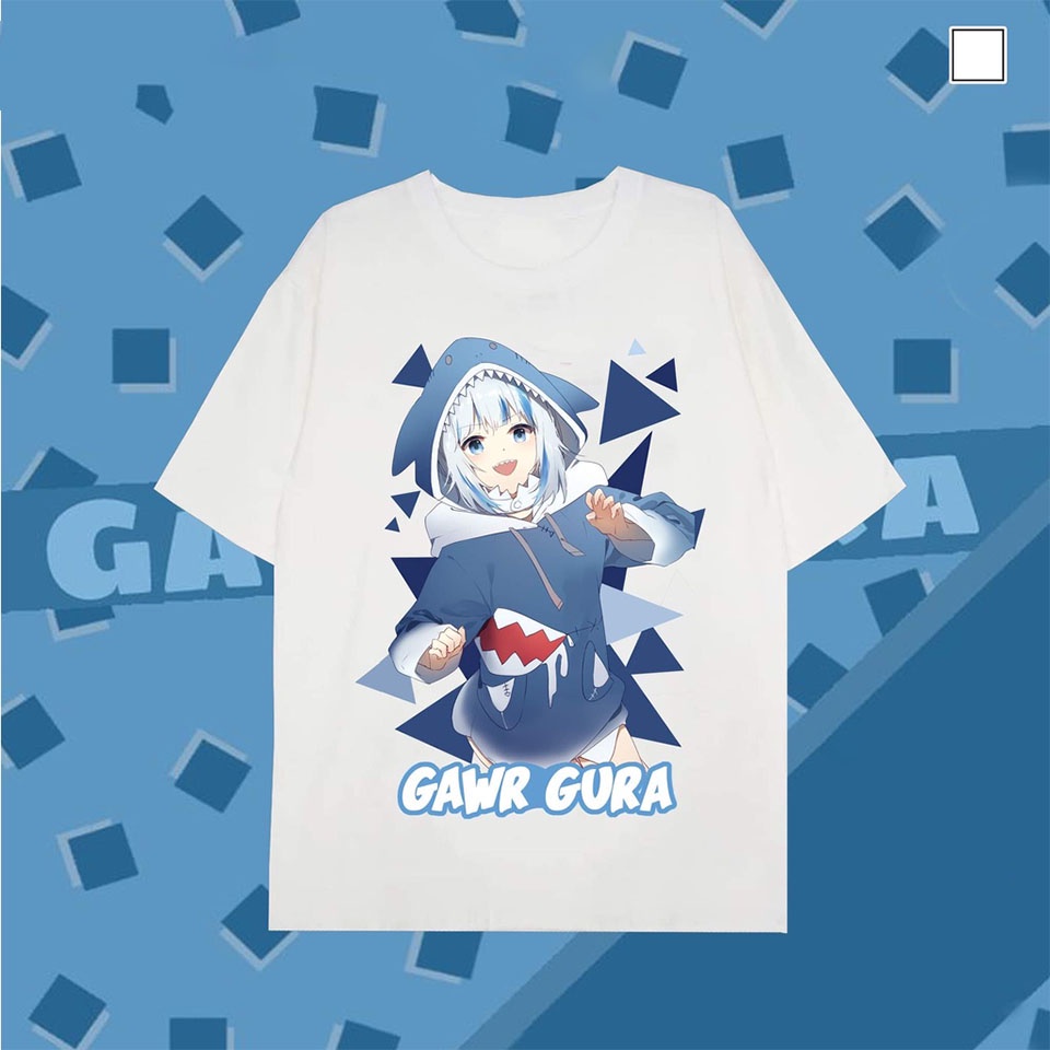 Áo phông Hololive: Gura Gawr Vtuber Áo thun trắng in hình ANime cực ngầu nhiều mẫu HOT bán chạy
