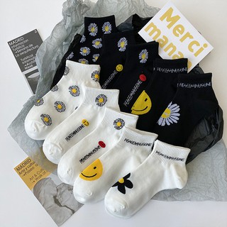 Vớ nữ cổ cao cute Cúc họa mi DỄ THƯƠNG - Tất nữ cổ cao