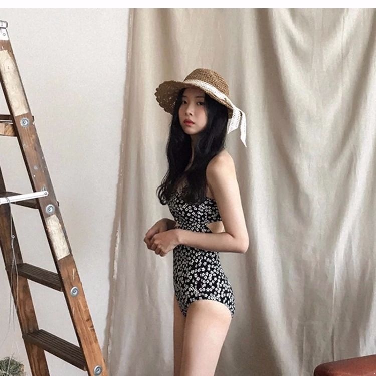Bộ Đồ Bơi Hai Mảnh Họa Tiết Chấm Bi Phong Cách Hàn Quốc Quyến Rũ Cho Nữ