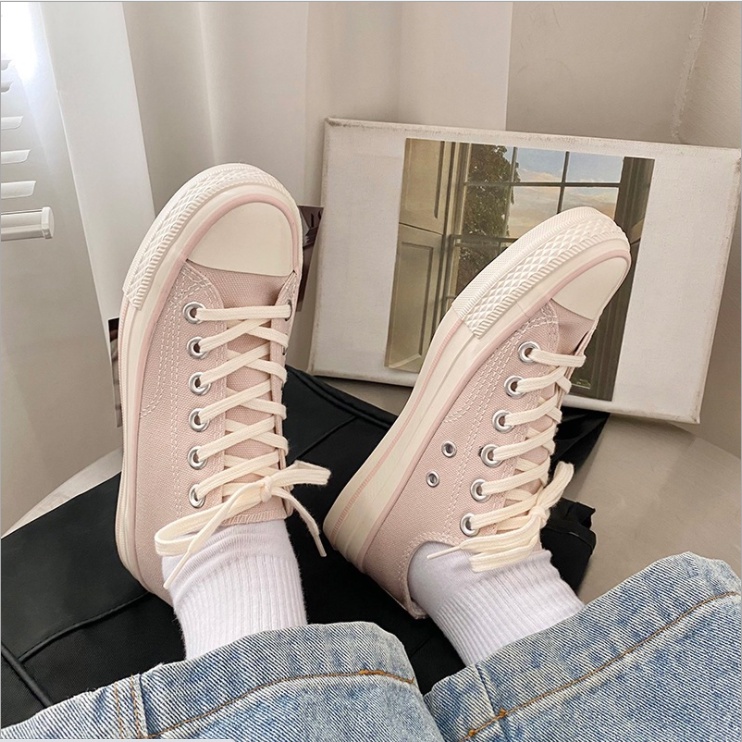Giày CV Ulzzang Xanh+ Hồng Đế Dày ( full box)