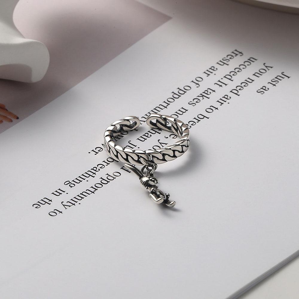 Nhẫn VANES1 Có Thể Điều Chỉnh Kích Cỡ Họa Tiết Hình Con Thỏ Dùng Cho Nữ|Trang Sức Dự Tiệc Màu Sắc Dành Cho Nữ