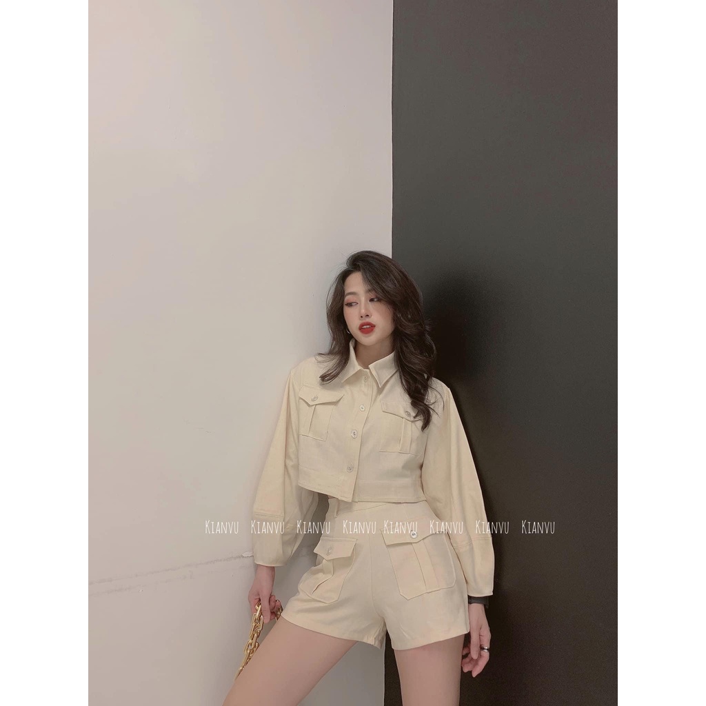 Set đồ nữ , set bộ sơ mi tay bồng mix quần đùi