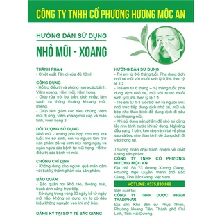 Dung dịch xịt xoang mũi nhất an