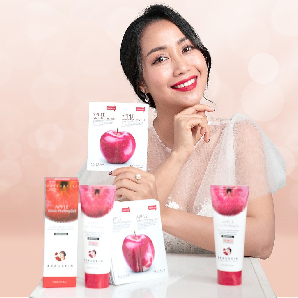 Combo 8 gói tẩy da chết sáng da sạch mụn Apple White Peeling Gel minisize