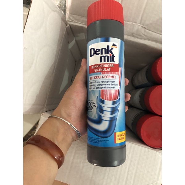 Bột thông tắc và vệ sinh đường ống, bột thông bồn cầu, chậu rửa DENKMIT - Chuẩn Đức