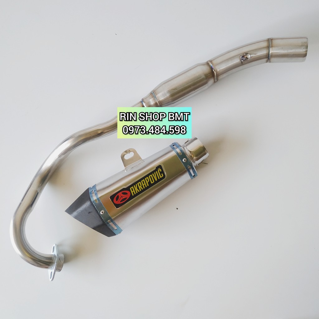 Pô Akrapovic độ Exciter 150 cổ bầu