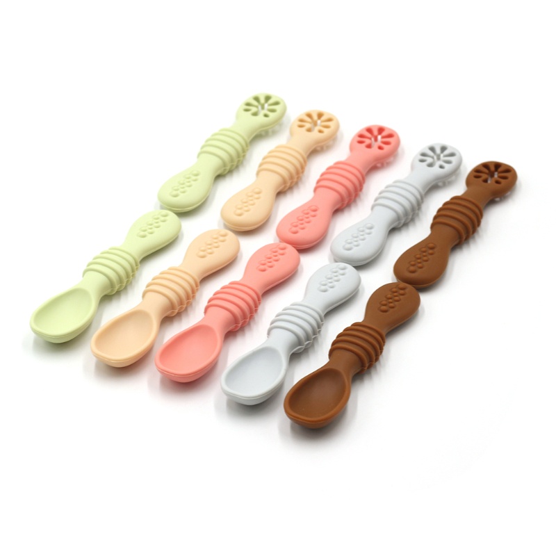 Set 2 Muỗng Silicone Tập Ăn Cho Bé Sơ Sinh