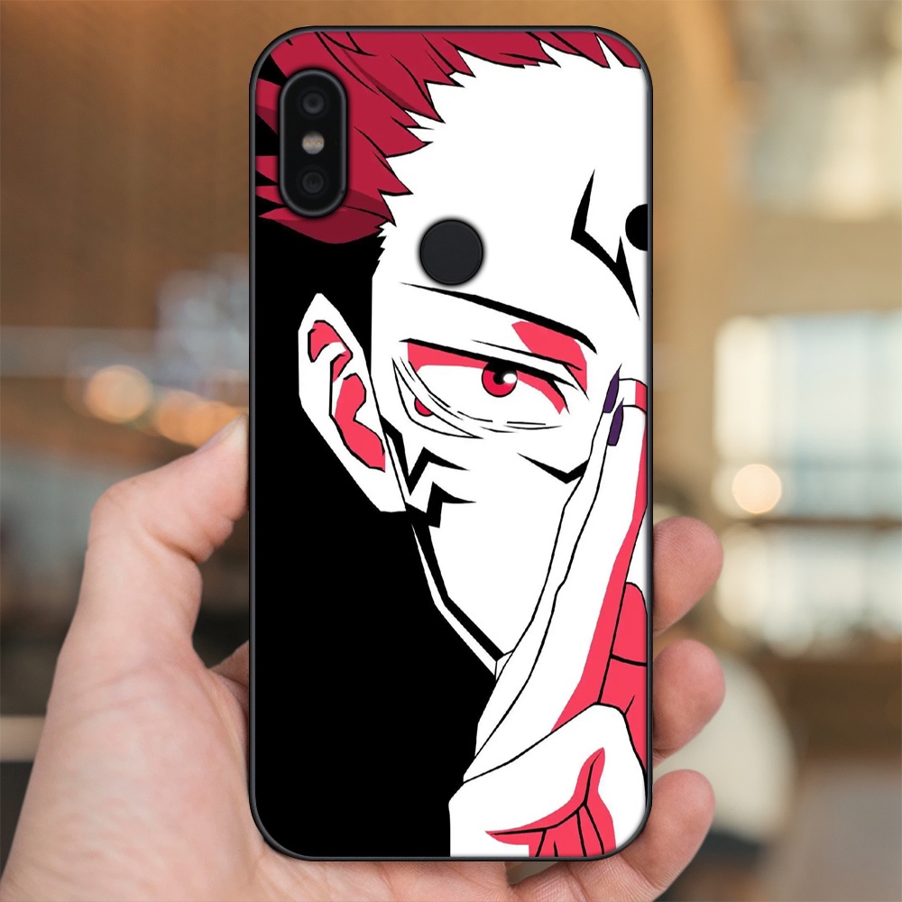 Ốp lưng Xiaomi Redmi Note 6 Pro viền đen in hình Yuji Jujutsu Kaisen