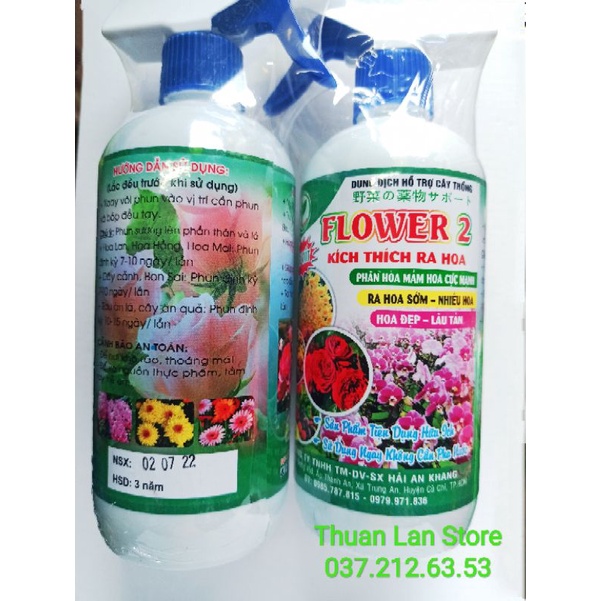 Dung Dịch FLOWER 2 - Kích Ra Hoa, Ra Hoa Sớm, Nhiều Hoa KHÔNG CẦN PHA NƯỚC